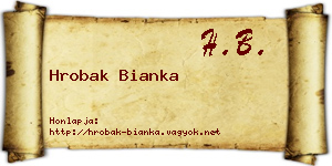 Hrobak Bianka névjegykártya